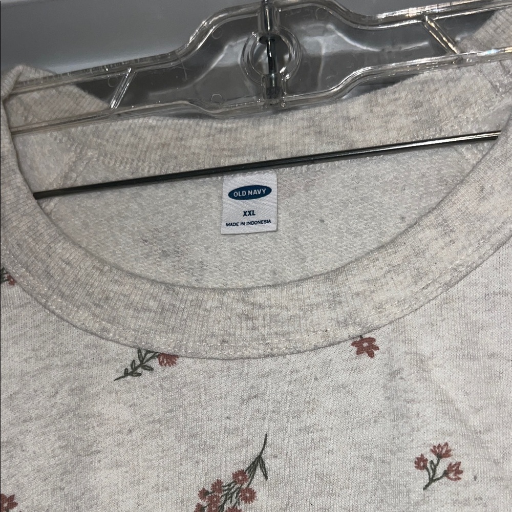 Old Navy Floral Cream Sweatshirt - Picture 5 of 6